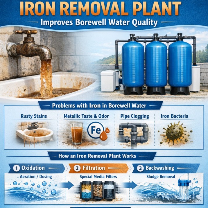 How an Iron Removal Plant Improves Borewell Water Quality | Industrial Water Treatment Blog - Srishti Polytech